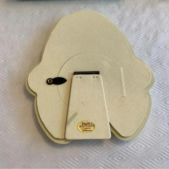 New! Vintage Pair Papel Ceramic Baby Child Photo Frames 3x3 & 2x3 Bunny Giraffe - Picture 6 of 16